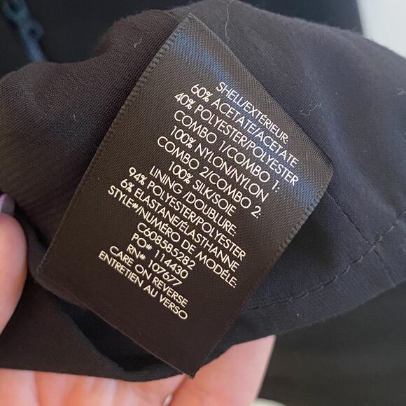 Alice + Olivia Black Jean Lace Insert Mini Dress - Picture 8 of 9